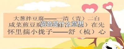 ​谐音是什么意思