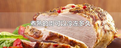 ​煮熟的肉可以冷冻多久