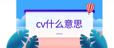 ​CV是什么意思啊