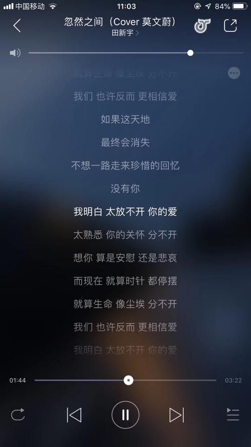 我明白太放不开你的爱是什么歌（忽然之间完整歌词）