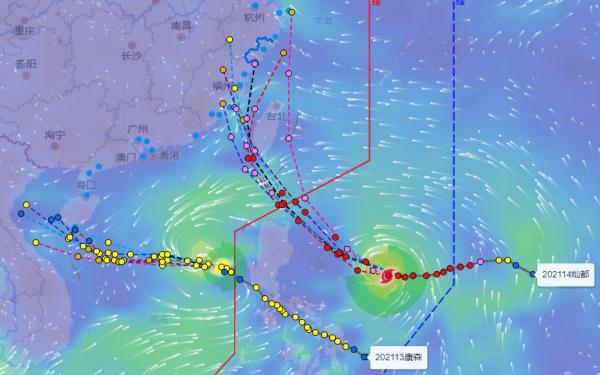 灿都台风最新实时路径图（双台风共舞灿都）(6)
