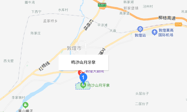 鸣沙山月牙泉在哪,鸣沙山月牙泉旁边的建筑是什么图3