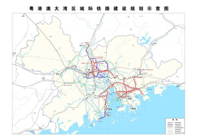 广州南到深圳最新铁路运行图（广州至深圳四条铁路）(1)