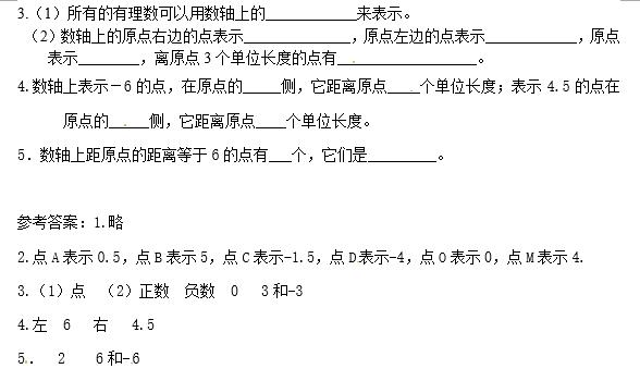 七年级数学上册数轴的用法（七年级上册数学自学教案）(8)