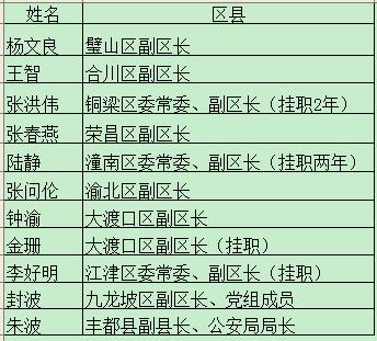 重庆各区最新任免（解码4月重庆人事任免）(1)