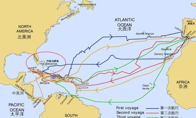哥伦布发现的新大陆，哥伦布发现的新大陆是北美洲吗？图4