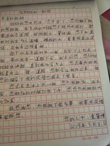 给母亲的一封信400字(给母亲的一封信100字)-第1张图片-