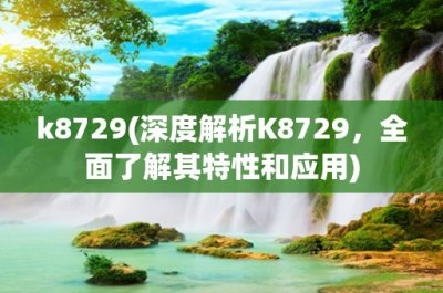 ​k8729(深度解析K8729，全面了解其特性和应用)