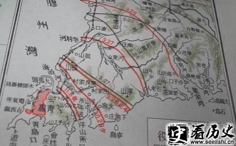 青岛战役的作战地图