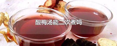 ​酸梅汤能二次煮吗 酸梅汤能二次煮吗为什么