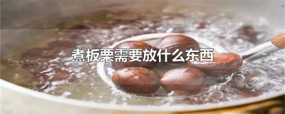 ​炒板栗加什么料好吃 炒板栗需要加什么材料