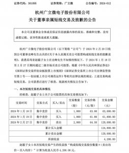 ​57岁董事的母亲买股票，一个多月赚了4200元！董事道歉，公司回应