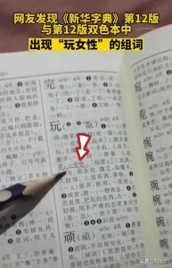 新华字典疑似出现不雅词组