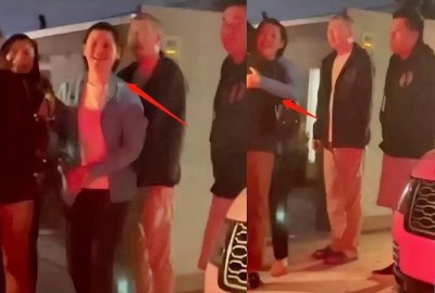 冯小刚被爆已定居美国,与妻子会友心情愉悦,养女徐朵也罕见出镜